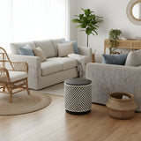 Bone Inlay Side Table : Quadrefoil : Black