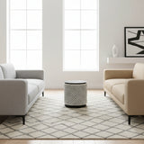 Bone Inlay Side Table : Quadrefoil : Black