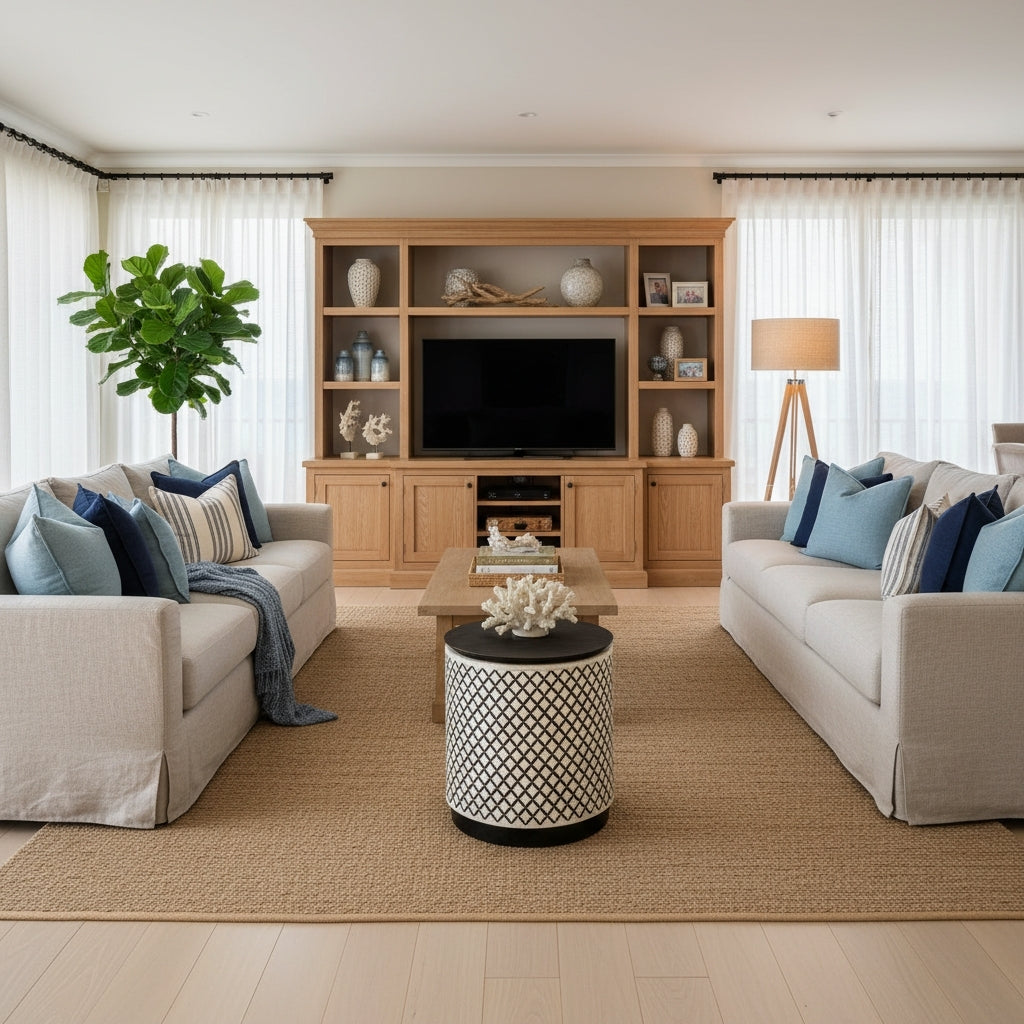 Bone Inlay Side Table : Quadrefoil : Black