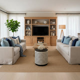 Bone Inlay Side Table : Quadrefoil : Black