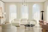Bone Inlay 2 Door Waterfall Buffet : Stripe : Grey