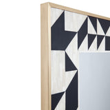 Bone Inlay Floor Mirror : Arrows : Black & White