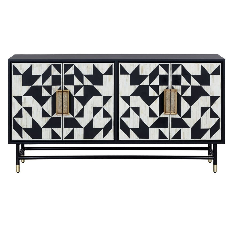 Bone Inlay Buffet : Arrows : Black & White