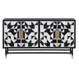 Bone Inlay Buffet : Arrows : Black & White