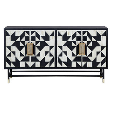 Bone Inlay Buffet : Arrows : Black & White