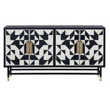 Bone Inlay Buffet : Arrows : Black & White