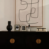 Marble Bookend/Sculptural Decor : Sitting Man in Bronze