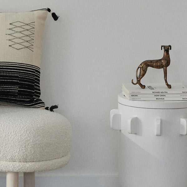 Hand-Made Indian Antique Brass Sculpture :  Dog