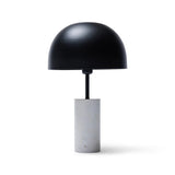 Marble Lamp with Black Metal Shade