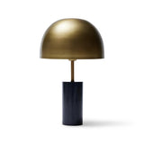 Marble Lamp with Brushed Gold Metal Shade