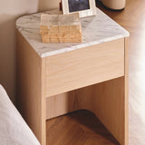 Tempest Marble Top Bedside : Natural