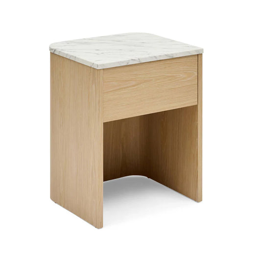 Tempest Marble Top Bedside : Natural