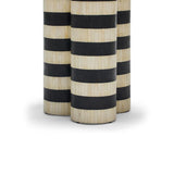 Bone Inlay Dining Table : Stripe : Black & White