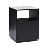 Marble Top Bedside wtih One Drawer : Natural