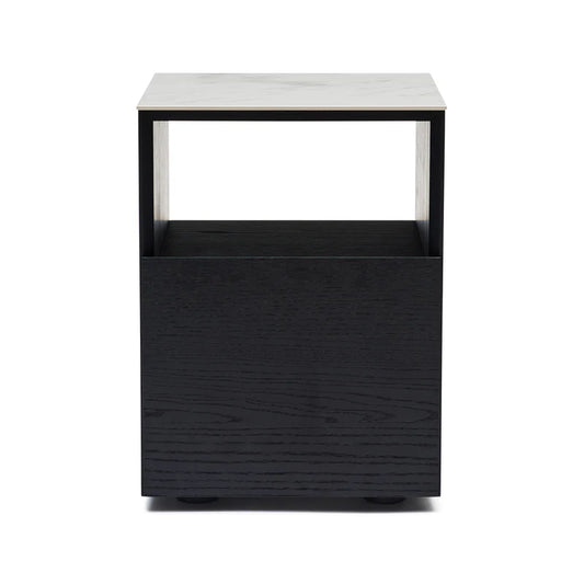 Marble Top Bedside wtih One Drawer : Natural