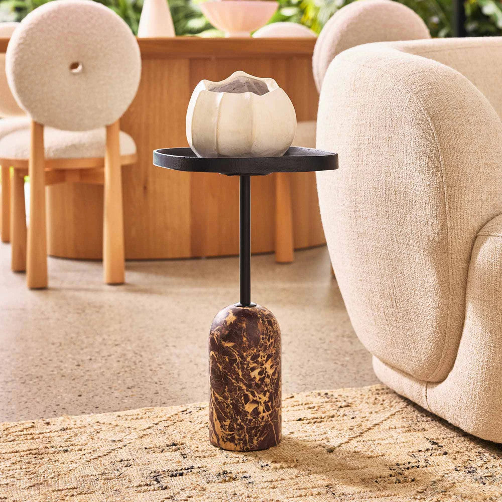 Marble Accent Table : Cherry