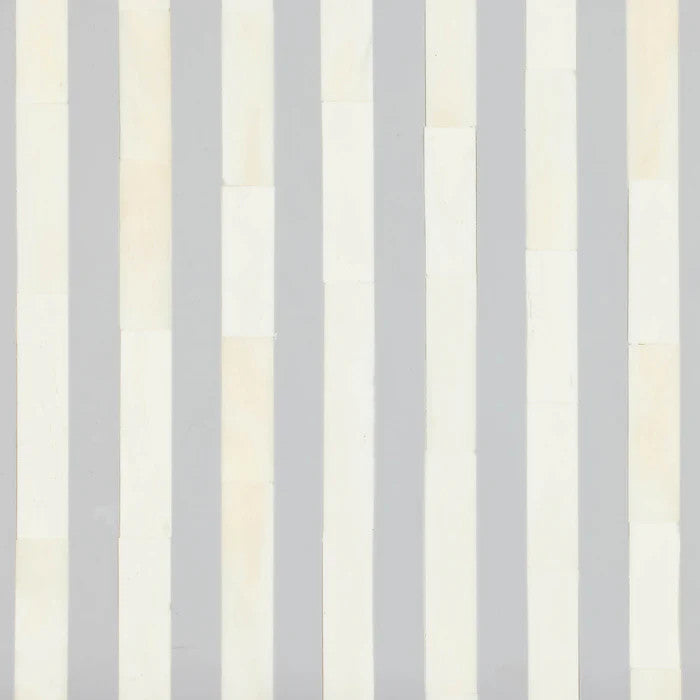 Bone Inlay 2 Door Waterfall Buffet : Stripe : Grey