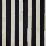 Bone Inlay Bedside Table : Stripe : Black