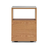 Marble Top Bedside wtih One Drawer : Natural