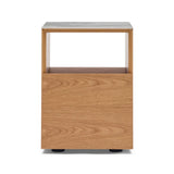 Marble Top Bedside wtih One Drawer : Black