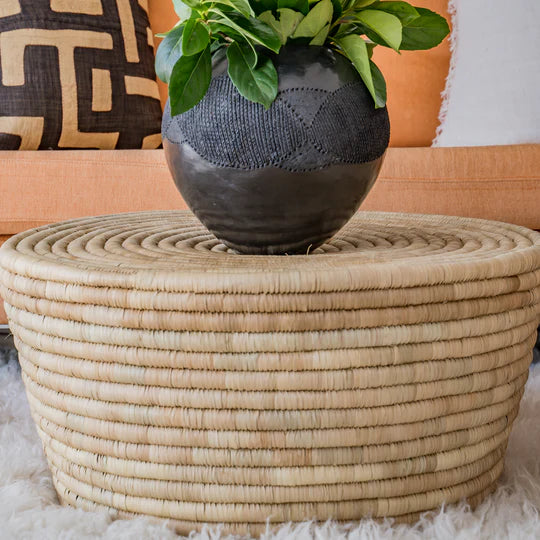 Artisan Ilala Palm Table/Basket