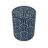 Bone Inlay Side Table : Arches : Navy Blue
