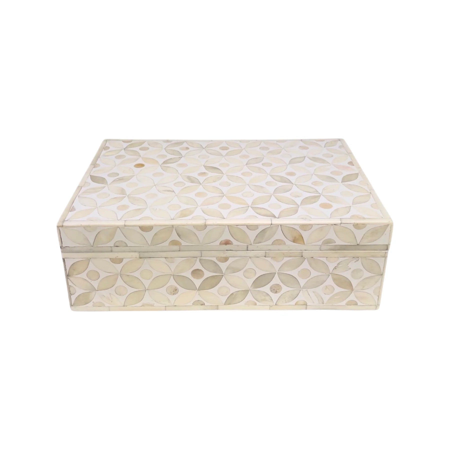 Bone Inlay Box : Starburst : White