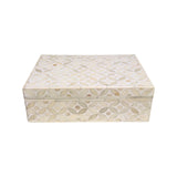 Bone Inlay Box : Starburst : White