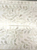 Bone Inlay Waterfall Console : Floral : White