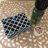 Bone Inlay Box : Moroccan : Blue