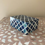 Bone Inlay Box : Moroccan : Blue