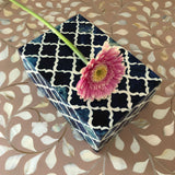Bone Inlay Box : Moroccan : Blue