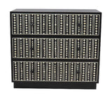 Bone Inlay 3 Drawer Chest : Delta : Black