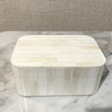 Bone Inlay Box with Rounded Corners : Brickwork : Natural