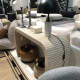 Bone Inlay Waterfall Console : Stripe : Apricot