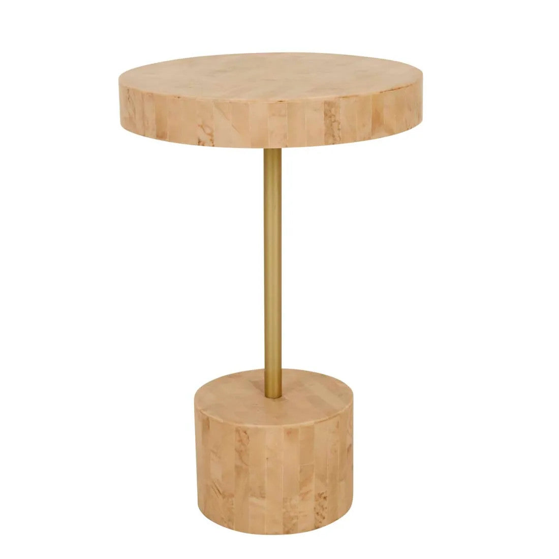 Bone Inlay Accent Table : Brickwork : Caramel