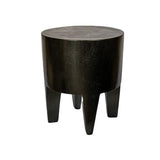 Kiva Timber Sculptural Stool or Side Table : Black