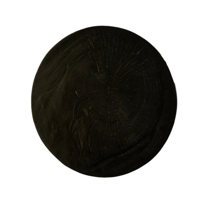 Kiva Timber Sculptural Stool or Side Table : Black
