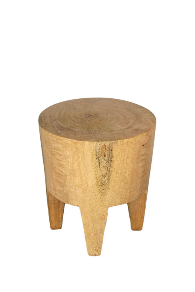Kiva Timber Sculptural Stool or Side Table : Natural