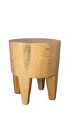 Kiva Timber Sculptural Stool or Side Table : Natural