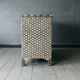 Bone Inlay 4 Drawer Chest : Tri-Square : Charcoal