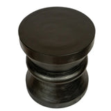 Hourglass Timber Sculptural Stool or Side Table : Black