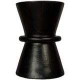 Hourglass Timber Sculptural Stool or Side Table : Black