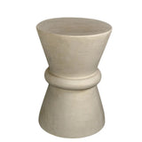 Hourglass Timber Sculptural Stool or Side Table : White Wash