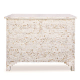 Mother of Pearl Inlay 4 Drawer Chest : White