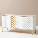 Sideboard with Mother of Pearl & Brass Foil Inlay Doors