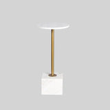 Marble Accent Table : White with Gold Stem