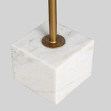 Marble Accent Table : White with Gold Stem