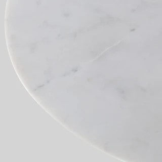 Marble Accent Table : White with Gold Stem