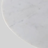 Marble Accent Table : White with Gold Stem